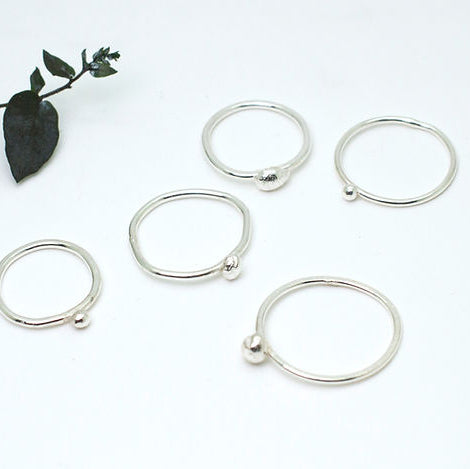 Minimalist Silver Stacking Ring